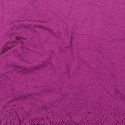 EAST Womens Purple  Knit Cardigan Jumper Size XS