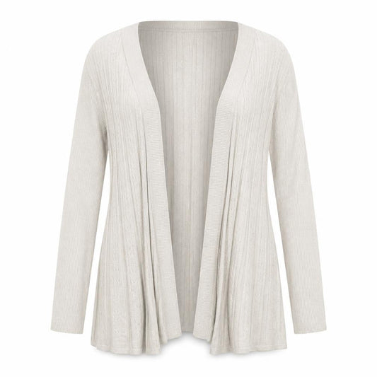 Bm Collection Womens Beige  Knit Cardigan Jumper Size M