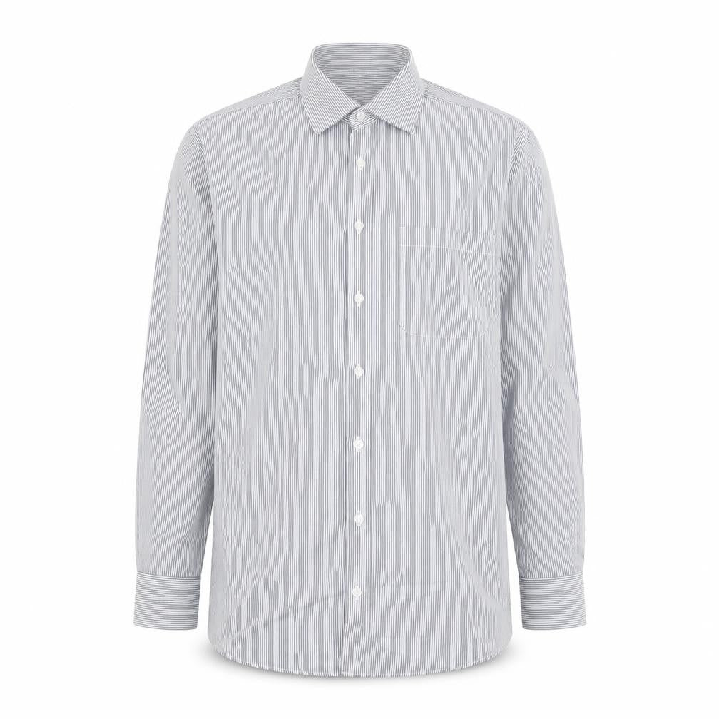 Mens UK Size 14.5 Marks and Spencer Blue  Button-Up Long Sleeve Casual Shirt