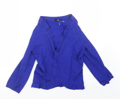 Verve Ami Womens Blue  Knit Cardigan Jumper Size S