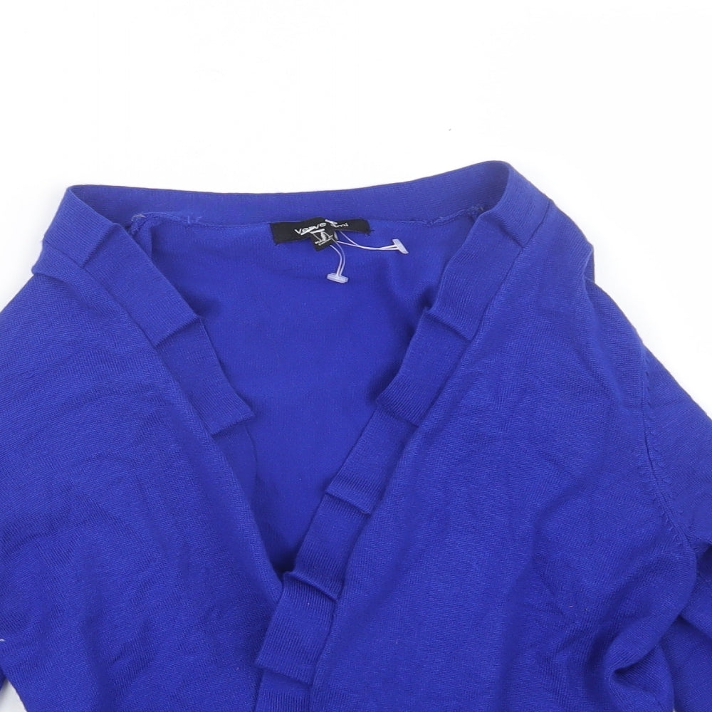 Verve Ami Womens Blue  Knit Cardigan Jumper Size S