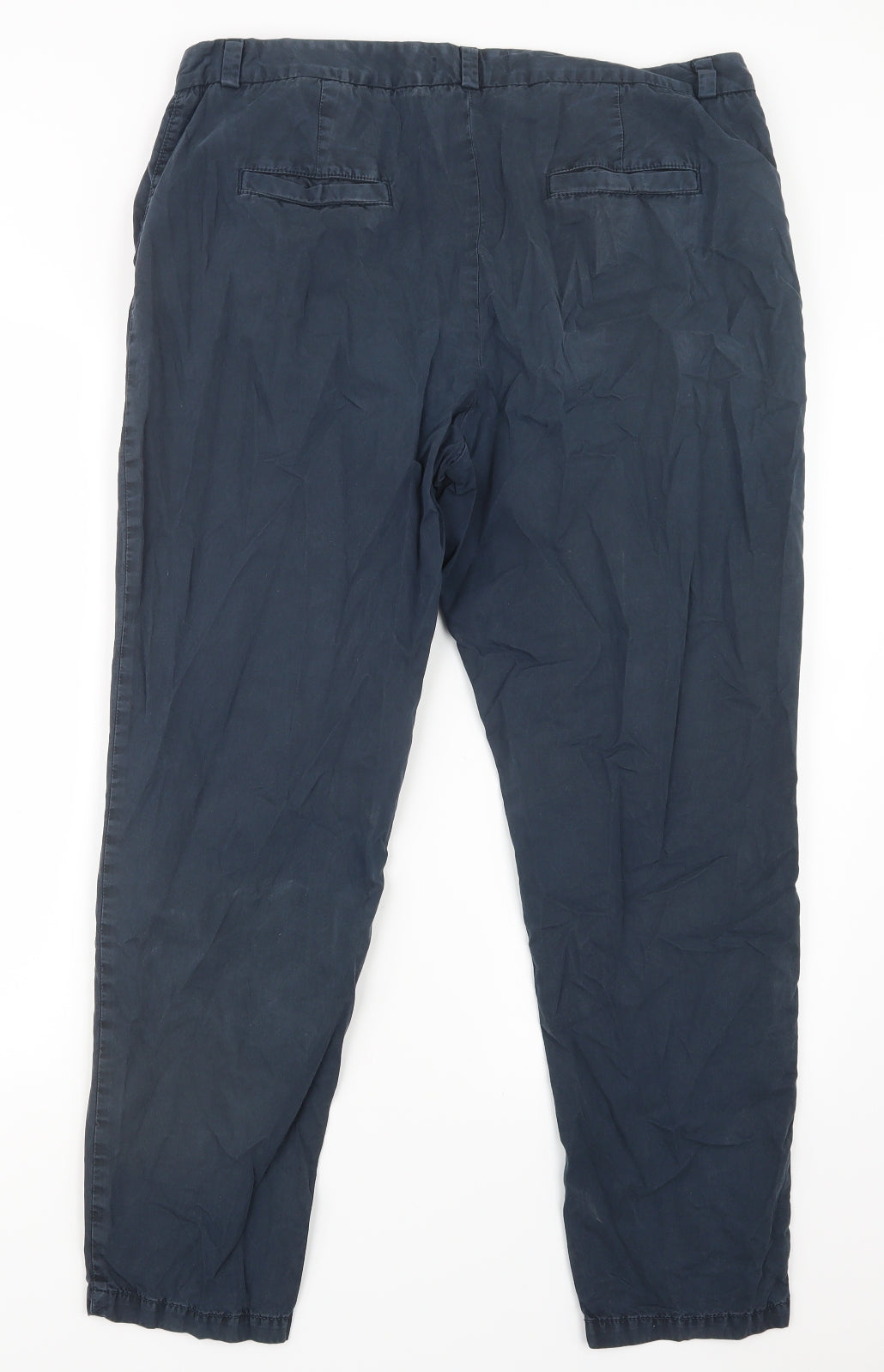 Womens UK Size 16 Marks and Spencer Regular Fit  Blue Trousers