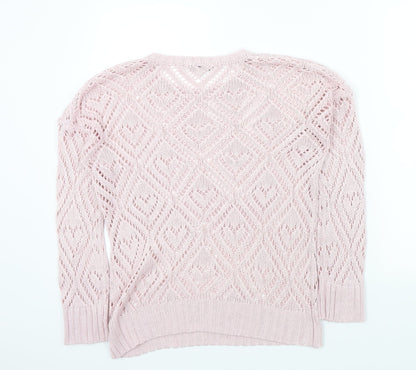 Peacocks Womens Pink   Pullover Jumper Size S
