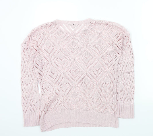 Peacocks Womens Pink   Pullover Jumper Size S