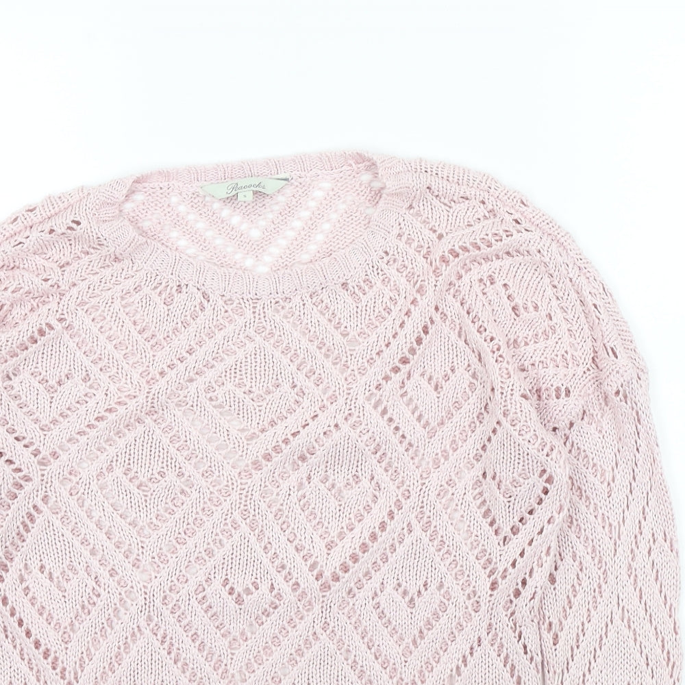 Peacocks Womens Pink   Pullover Jumper Size S