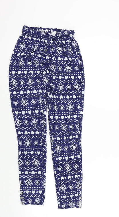 New Look Womens Blue Geometric  Top Lounge Pants Size 8