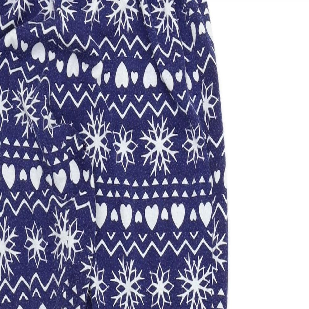 New Look Womens Blue Geometric  Top Lounge Pants Size 8