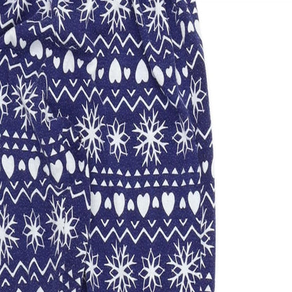 New Look Womens Blue Geometric  Top Lounge Pants Size 8