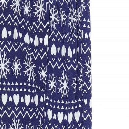 New Look Womens Blue Geometric  Top Lounge Pants Size 8