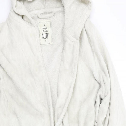 SNUGGLE DREAM SLEEP Womens Beige Solid  Top Robe Size M
