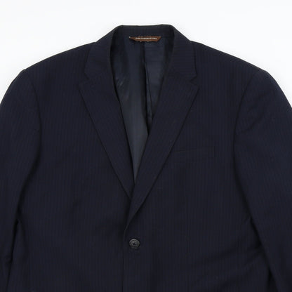 Mens UK Size L Perry Ellis Regular Blue Suit Jacket