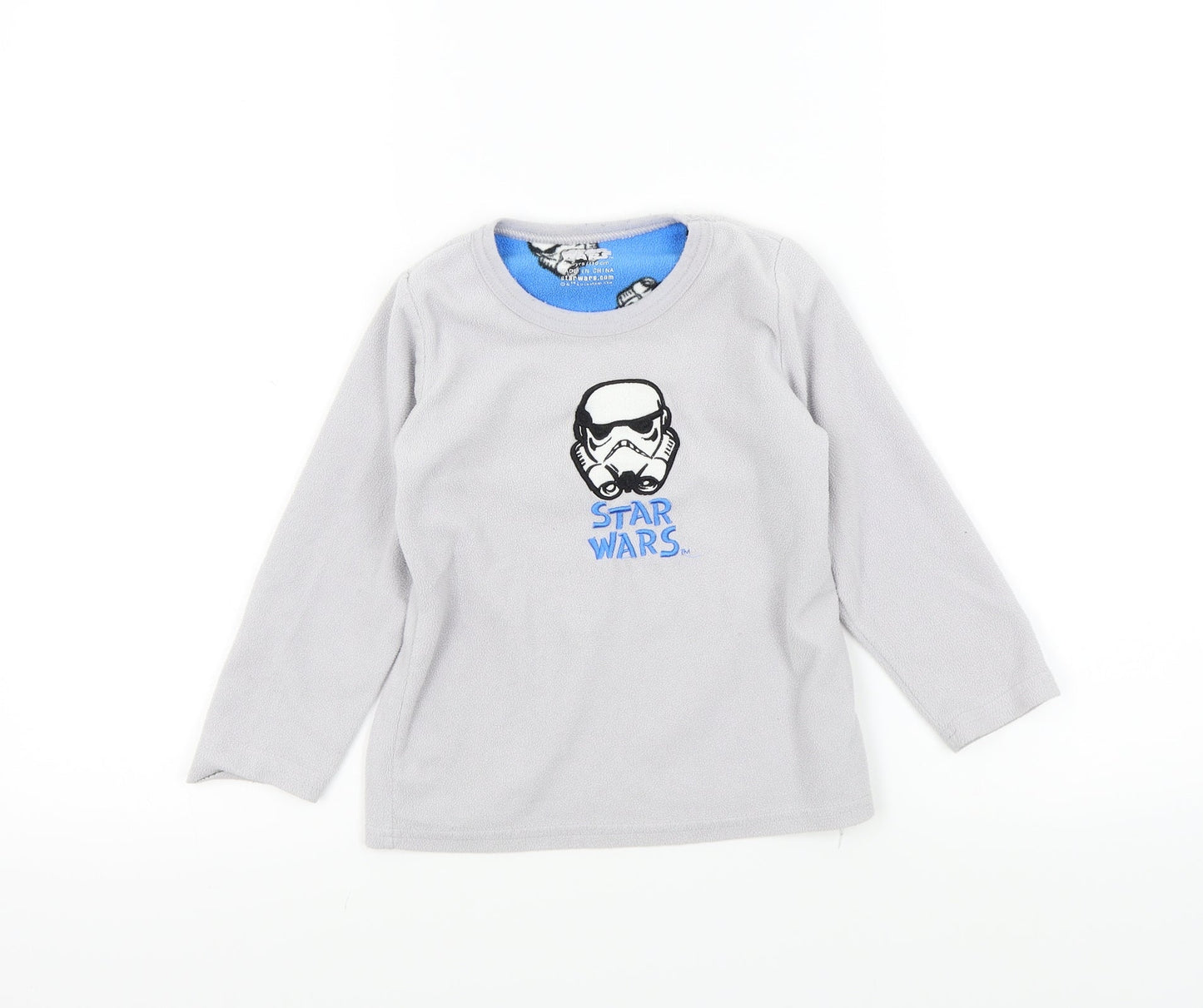 Rebel Boys Grey Colourblock   Pyjama Top Size 5 Years  - star wars