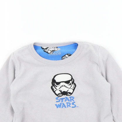Rebel Boys Grey Colourblock   Pyjama Top Size 5 Years  - star wars