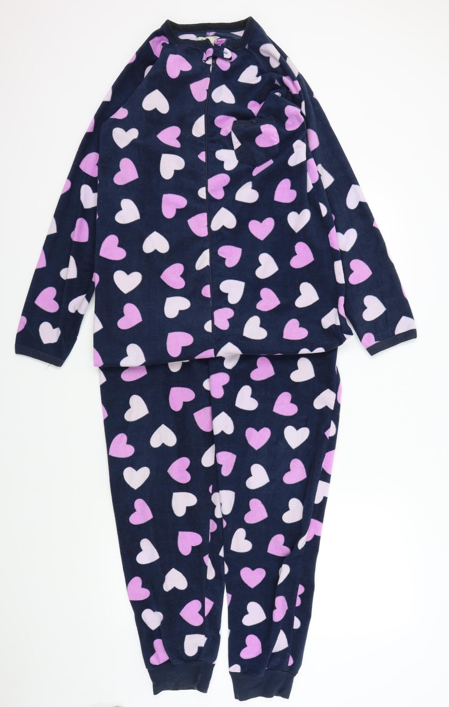 love to lounge Womens Blue Solid  Top One Piece Size 6  - LOVE HEART