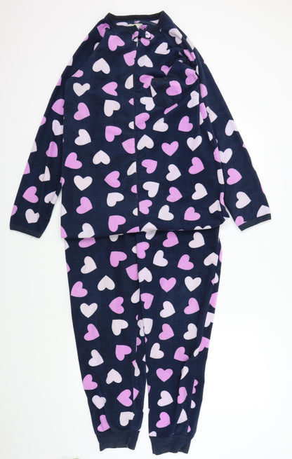 love to lounge Womens Blue Solid  Top One Piece Size 6  - LOVE HEART