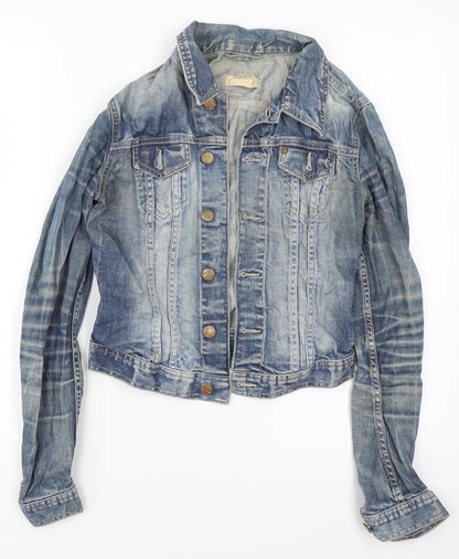 & Womens Blue  Denim Jacket  Size 6