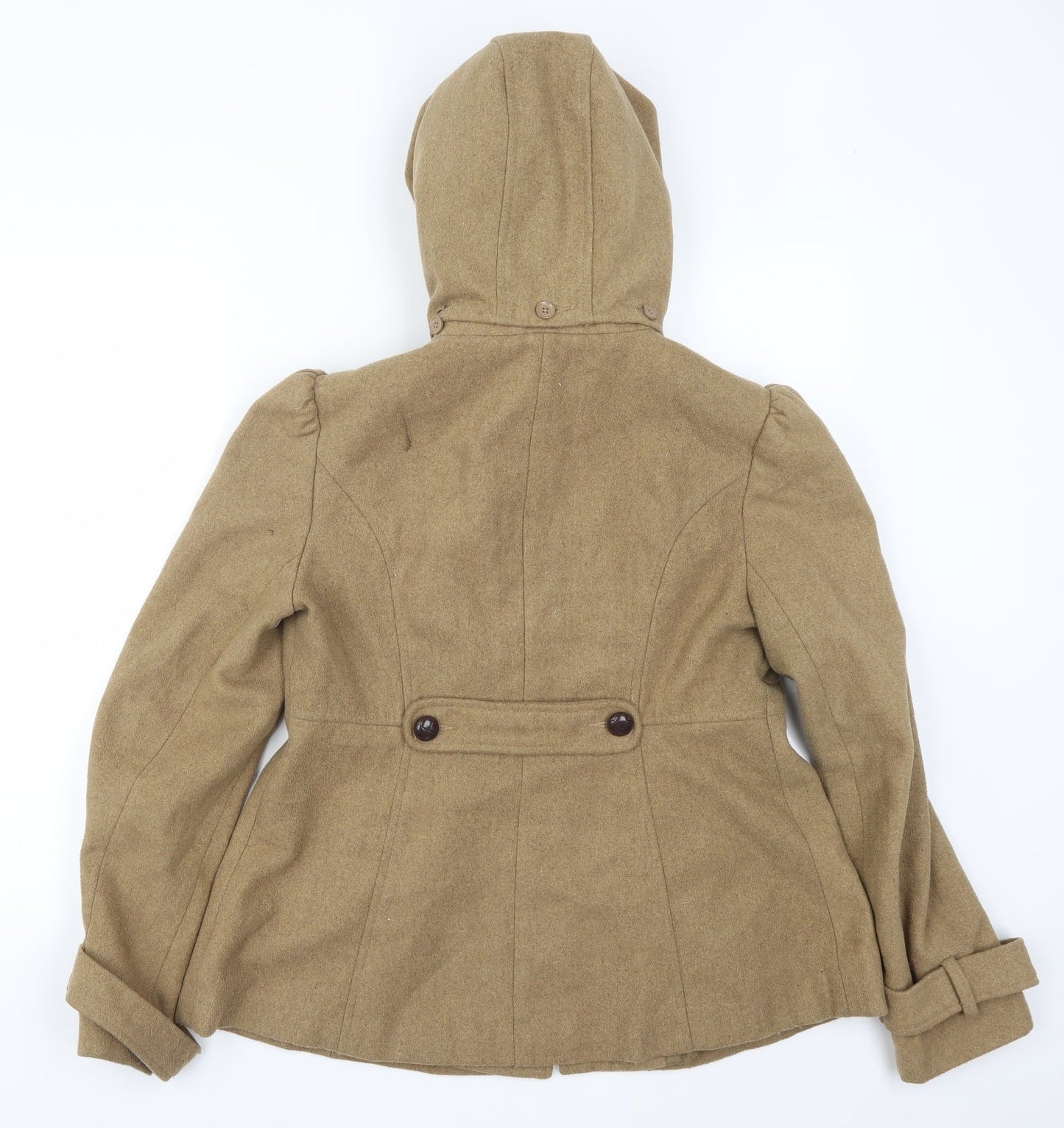Womens UK Size 12 New Look Brown Pea Coat