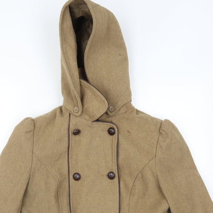 Womens UK Size 12 New Look Brown Pea Coat