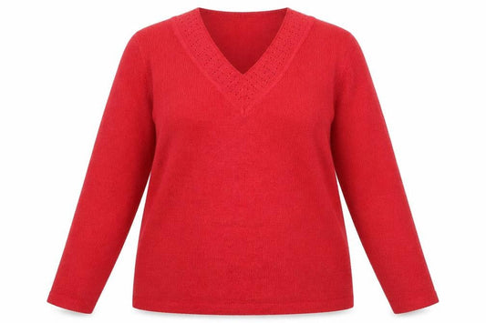 Classics Womens Red   Pullover Jumper Size 16