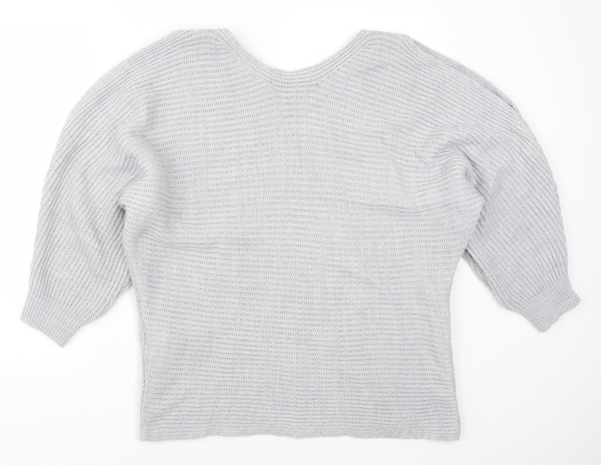 F&F Womens Grey  Knit Pullover Jumper Size 16
