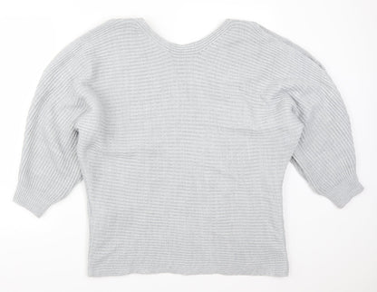 F&F Womens Grey  Knit Pullover Jumper Size 16
