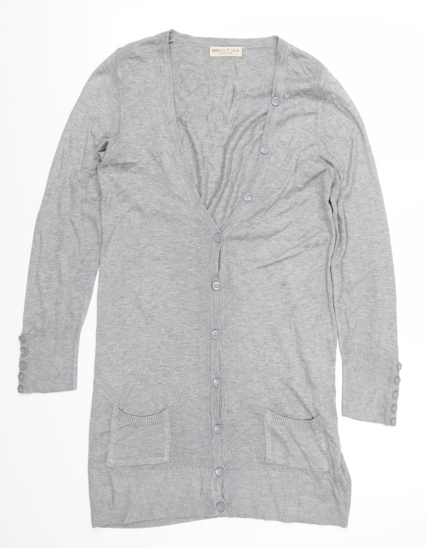Marks and Spencer Womens Grey   Cardigan Jumper Size 10