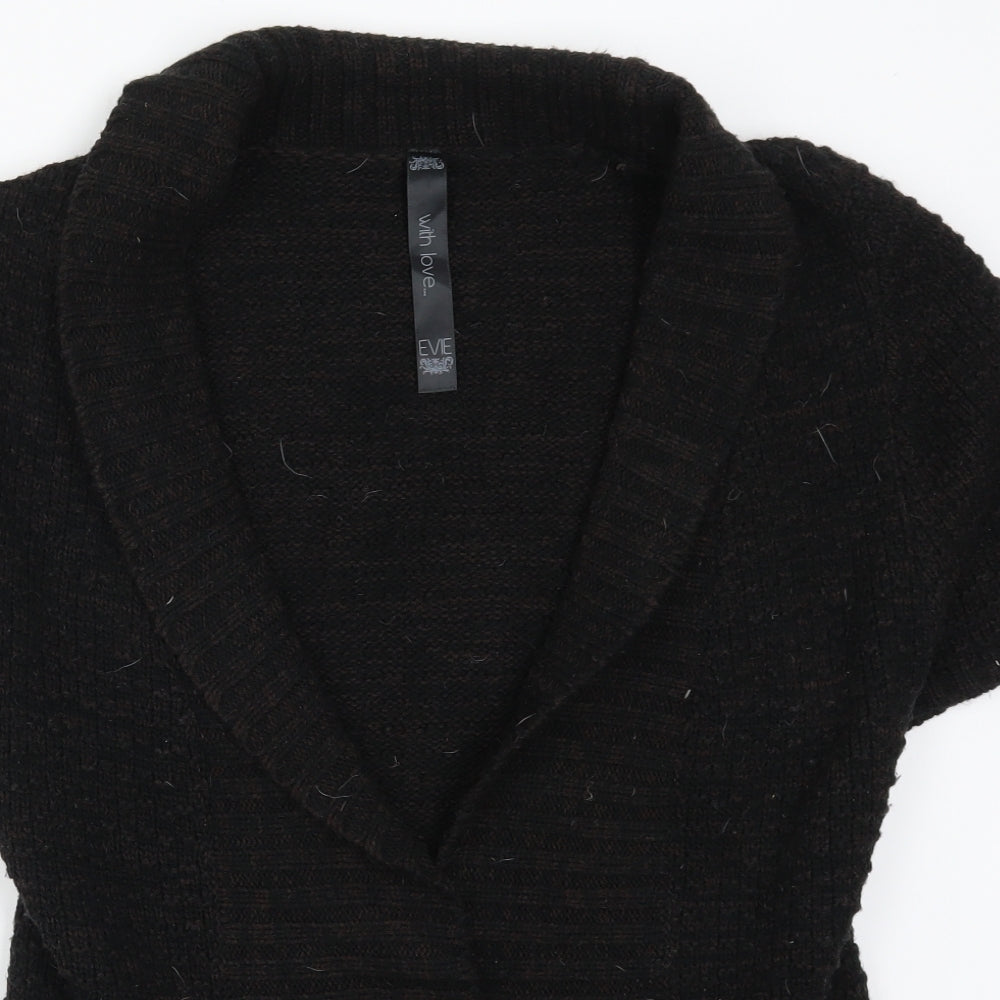 Evie Womens Brown  Knit Cardigan Jumper Size 6