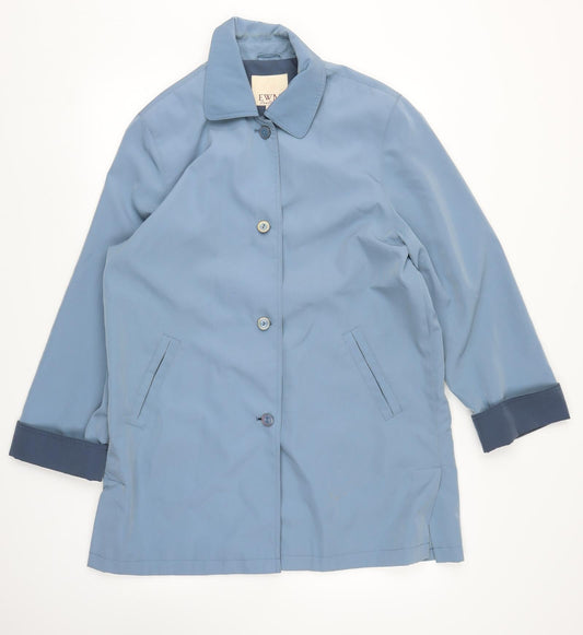 Womens UK Size 14 EWM Blue Overcoat