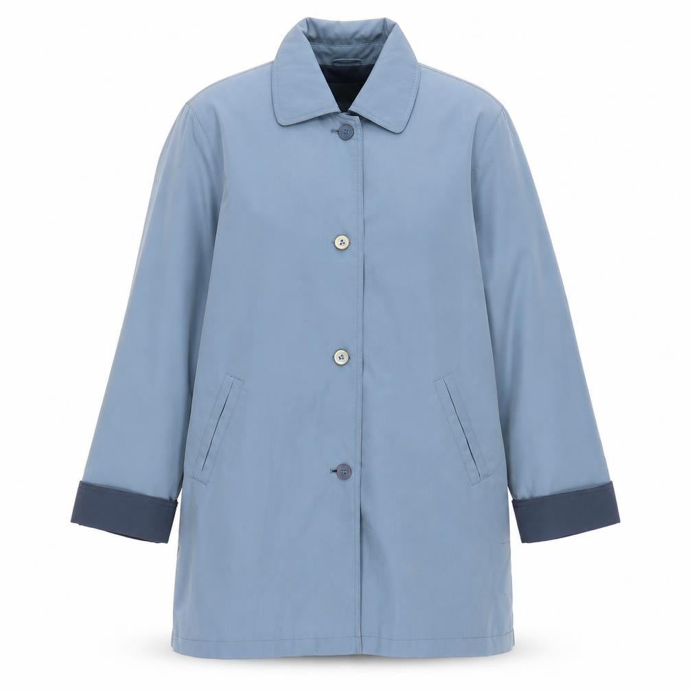 Womens UK Size 14 EWM Blue Overcoat
