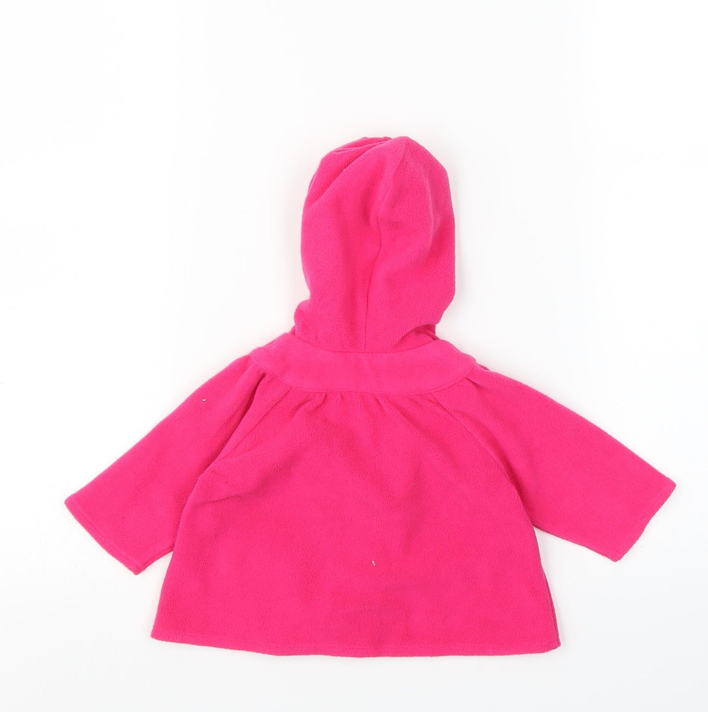 George Girls Pink Floral Fleece Overcoat Coatigan Size 0-3 Months