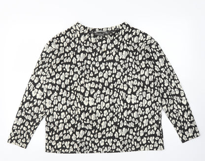 Primark Womens Beige Animal Print  Pullover Jumper Size 12  - Leopard print
