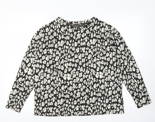 Primark Womens Beige Animal Print  Pullover Jumper Size 12  - Leopard print