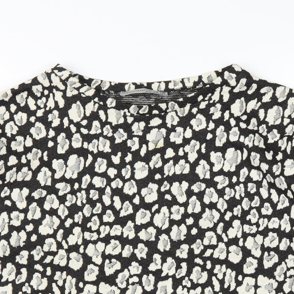 Primark Womens Beige Animal Print  Pullover Jumper Size 12  - Leopard print