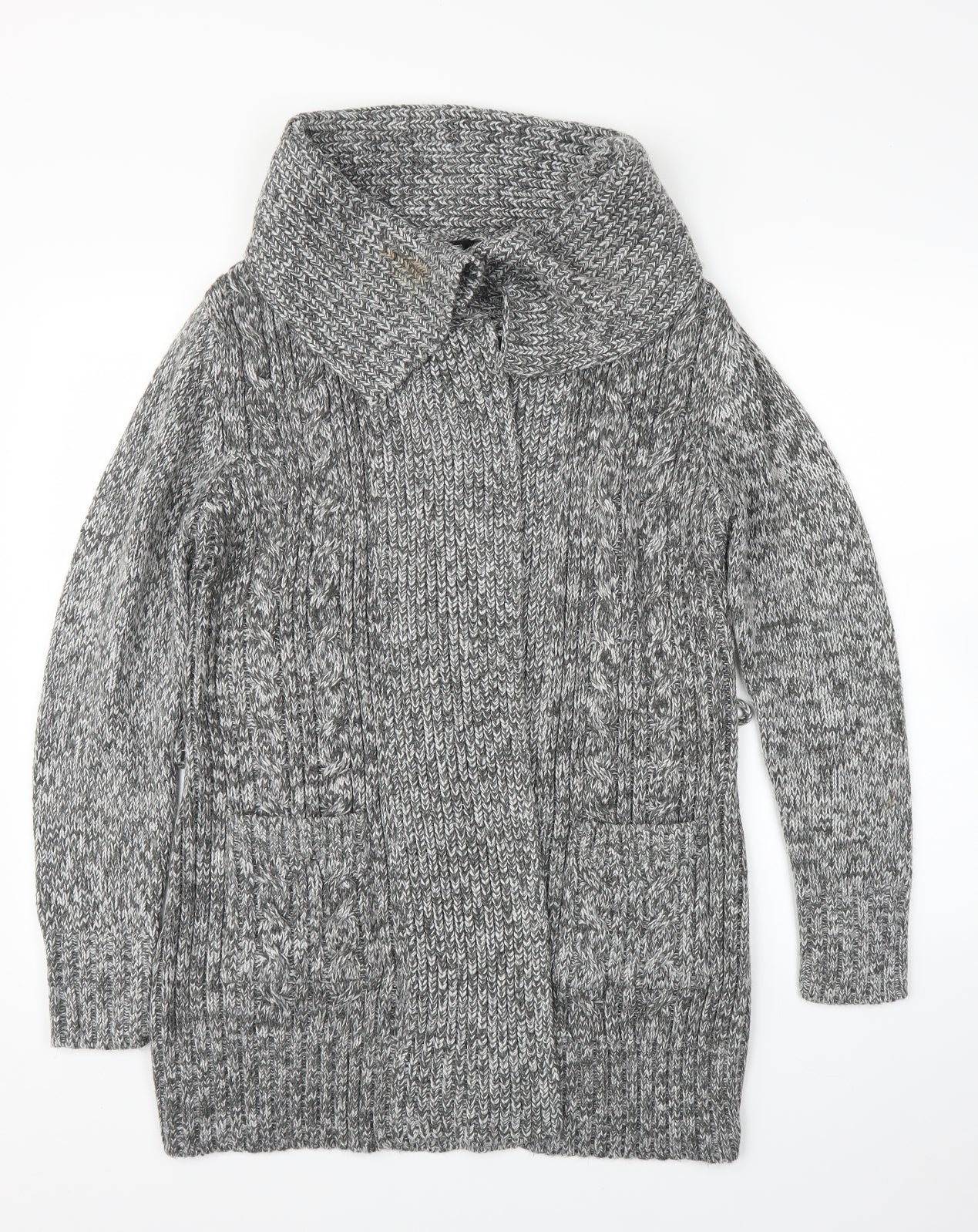 F&F Womens Grey   Cardigan Jumper Size 10