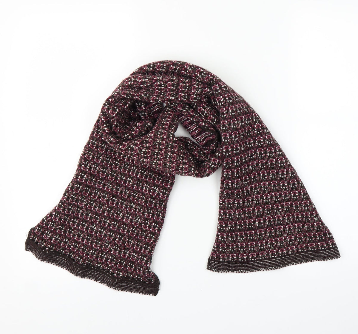 Front view of Preworn unisex purple scarf