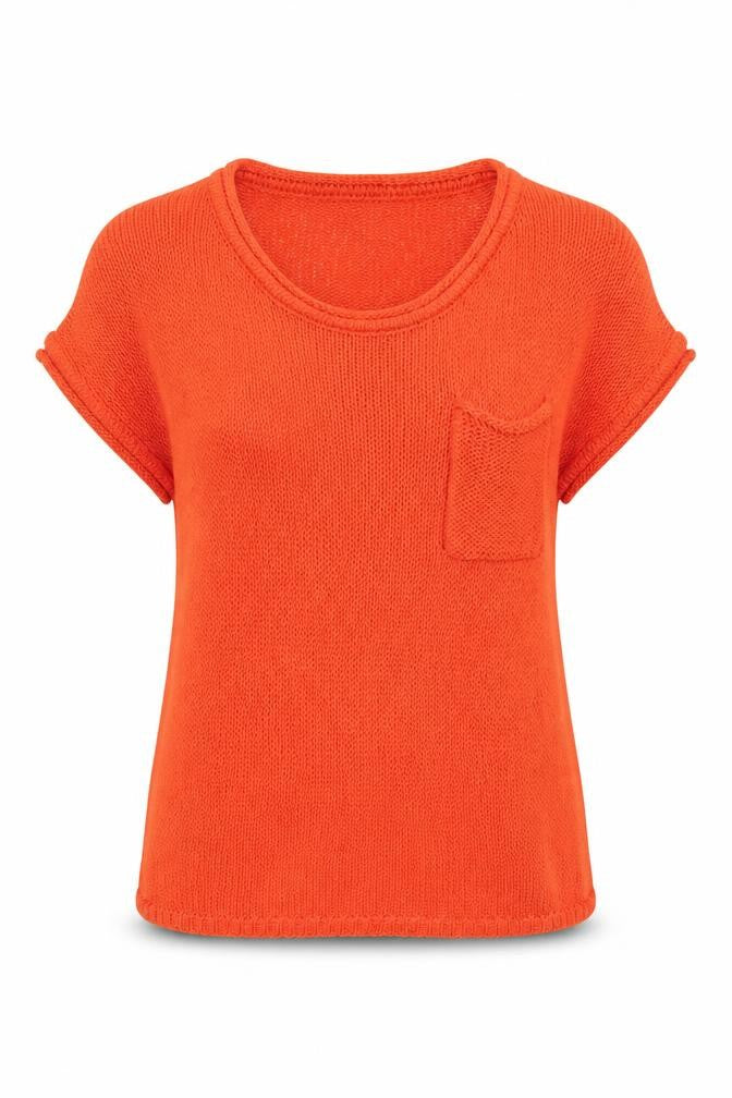 Womens UK Size 8 New Look Orange Basic Blouse