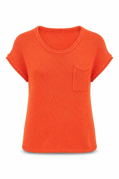 Womens UK Size 8 New Look Orange Basic Blouse