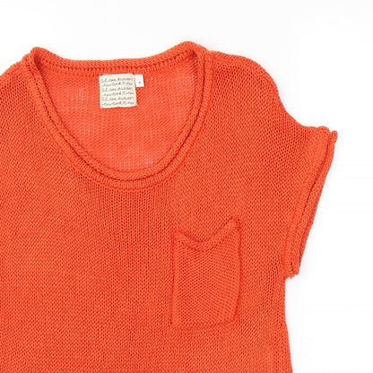 Womens UK Size 8 New Look Orange Basic Blouse