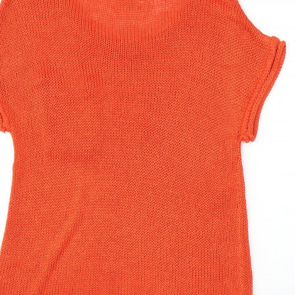 Womens UK Size 8 New Look Orange Basic Blouse