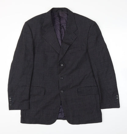 Ritex Mens Blue Plaid  Jacket Suit Jacket Size 42