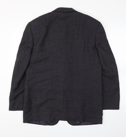 Ritex Mens Blue Plaid  Jacket Suit Jacket Size 42