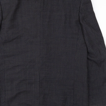 Ritex Mens Blue Plaid  Jacket Suit Jacket Size 42