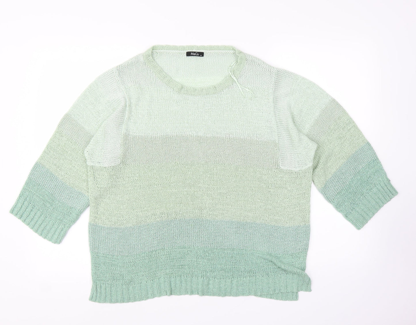 M&Co Womens Green   Pullover Jumper Size 16
