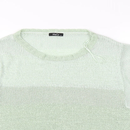 M&Co Womens Green   Pullover Jumper Size 16