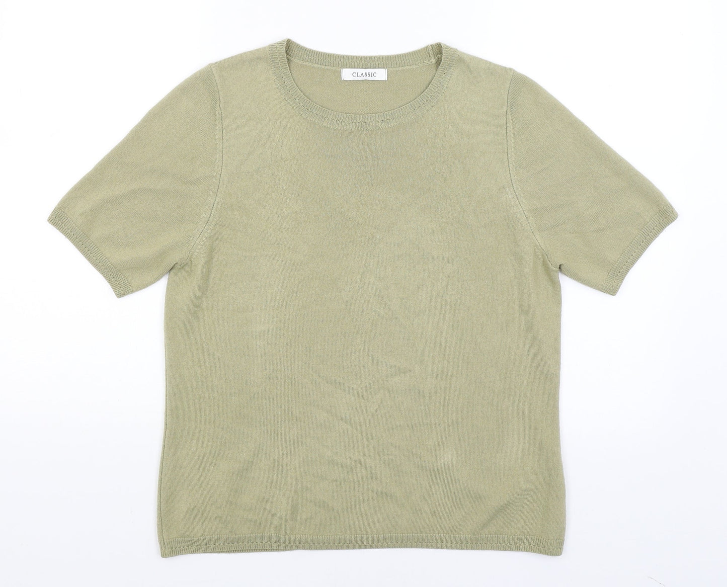 M&S Womens Green   Basic T-Shirt Size 14