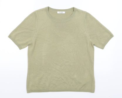 M&S Womens Green   Basic T-Shirt Size 14