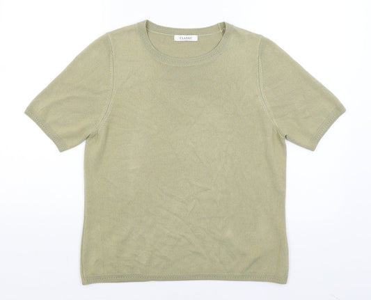 M&S Womens Green   Basic T-Shirt Size 14