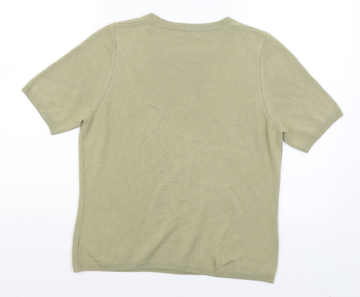 M&S Womens Green   Basic T-Shirt Size 14