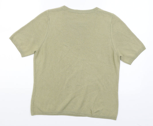 M&S Womens Green   Basic T-Shirt Size 14