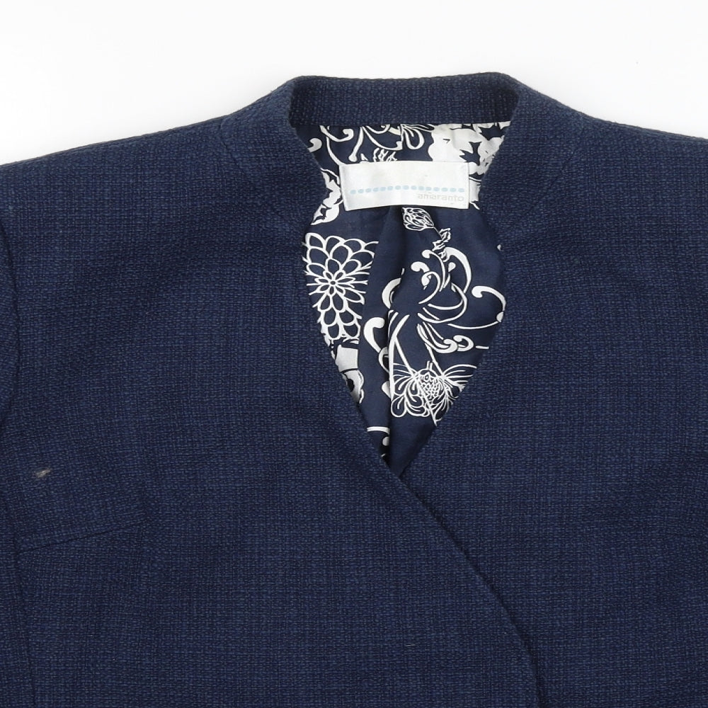 Womens UK Size 16 AMARANTO Regular Blue Blazer